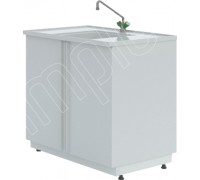 Мойка лабораторная химическая ЛК-900 СМС-ПВ (1 раковина, 1 смеситель)