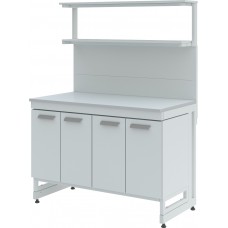 Стол лабораторный с двумя полками